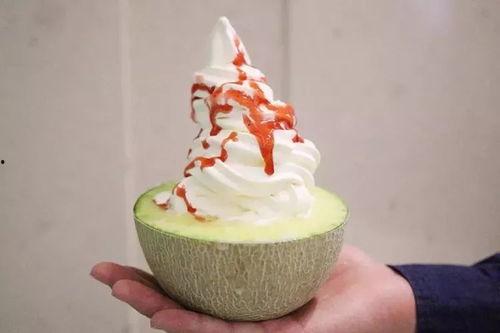 声控吃网红哈密瓜冰淇淋,网红哈密瓜冰淇淋的甜蜜诱惑